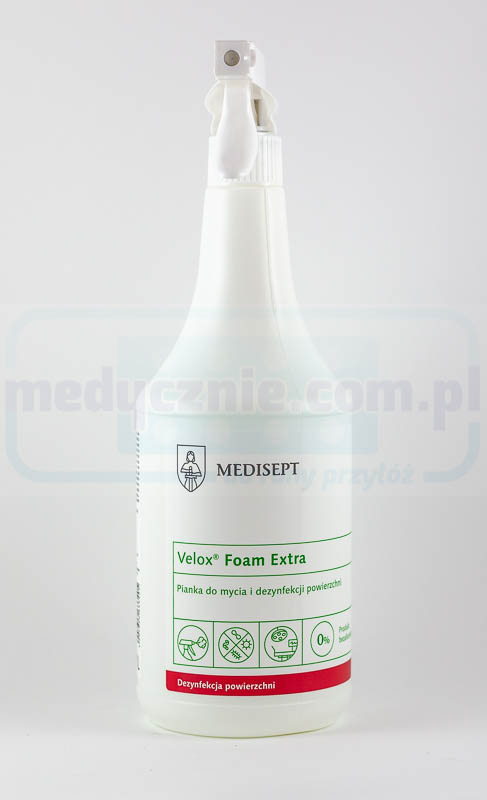 Velox Foam Extra 1L pianka do szybkiej dezynfekcji i mycia delikatnych powierzchni