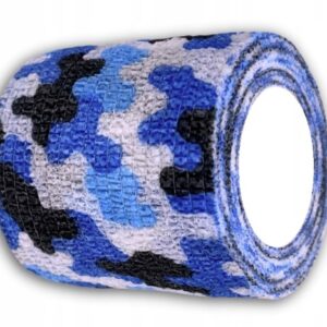 Opaska kohezyjna 5cm*4,5m 1szt moro(biało-niebiesko-czarna) elastyczna, samoprzylepna